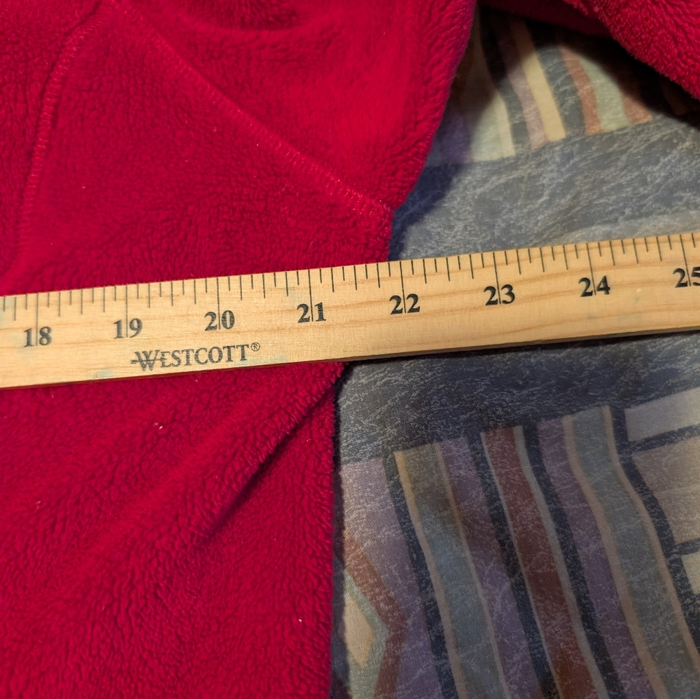 Helly Hansen Women’s XL Red 1/4 Zip Fleece Pullover Jacket Long Sleeve - Picture 6 of 10
